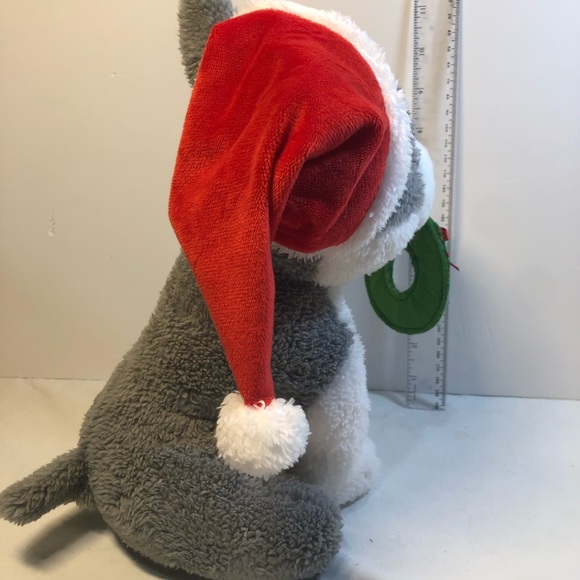 Cut Holiday Christmas Cat with Hat - Picture 6 of 9